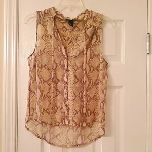 Snake Print Sleeveless Top